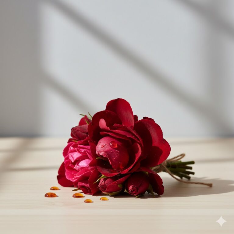 Rose absolute (Rosa damascena)