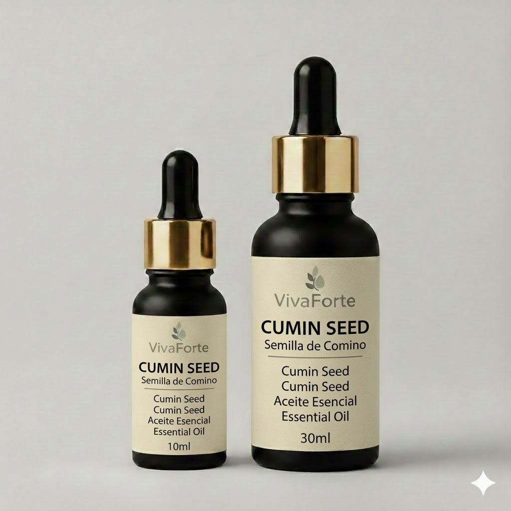Cumin Seed oil bottles