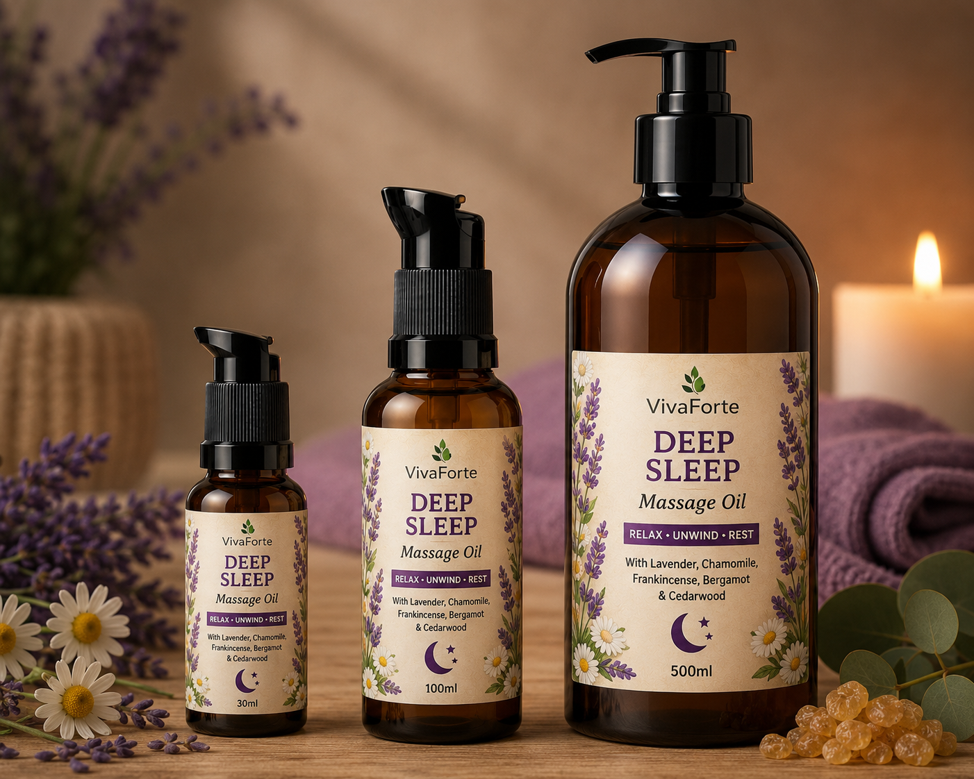 Deep Sleep Massage Oil by VivaForte