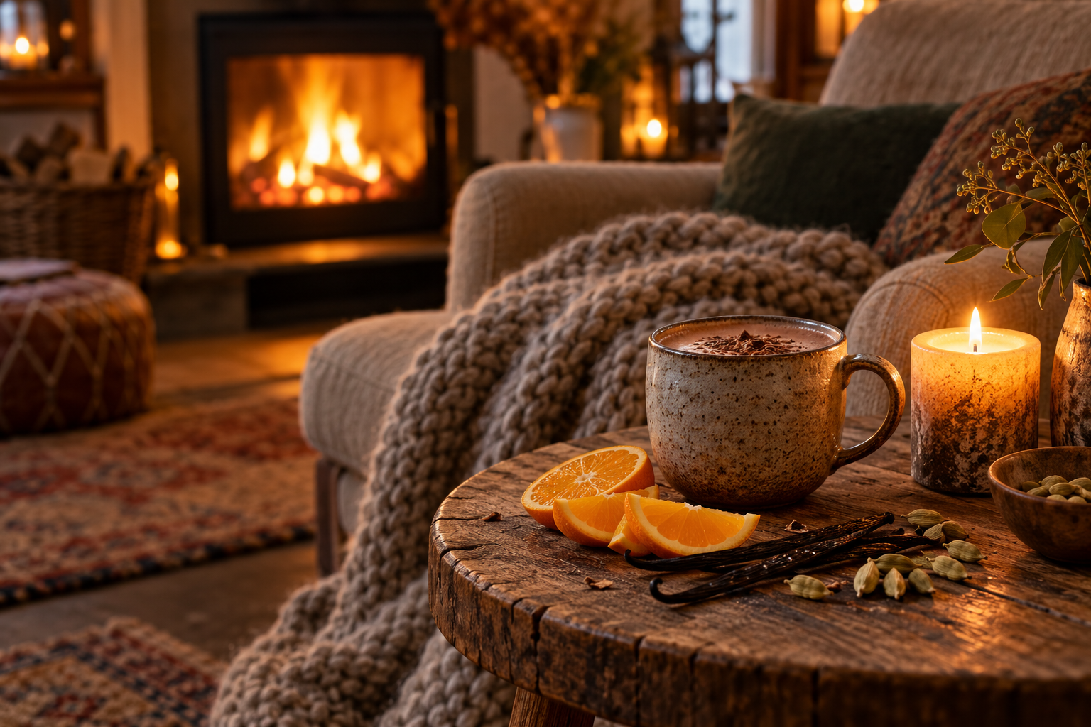 Vanilla Hearth blend mood illustration