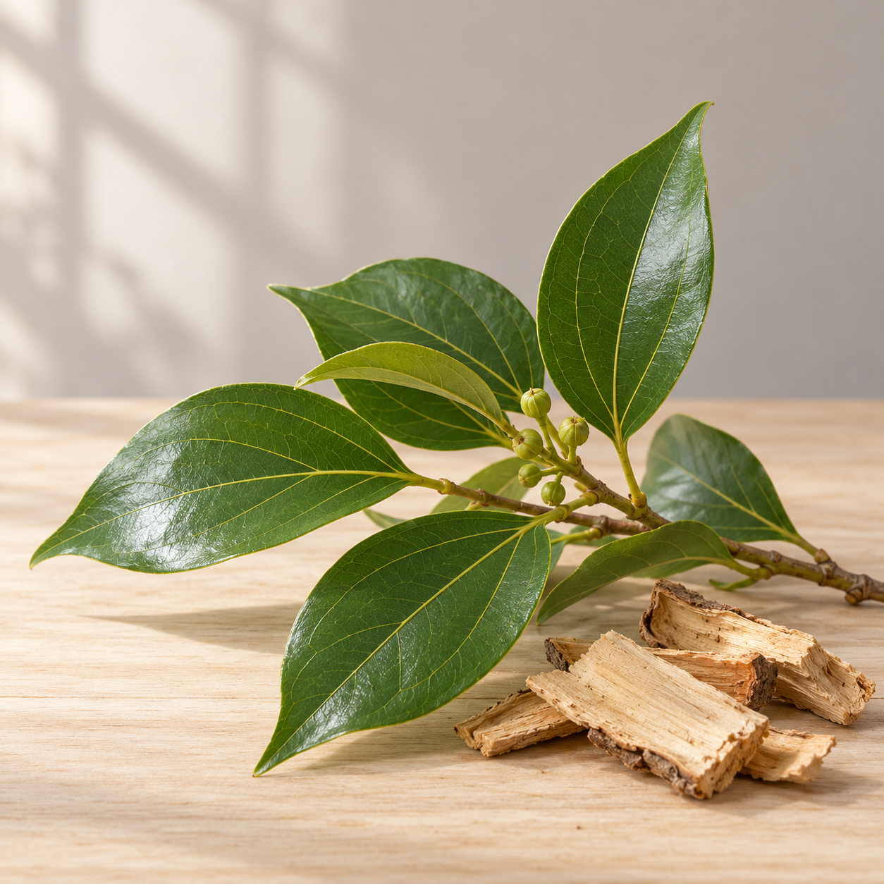 white camphor botanical study